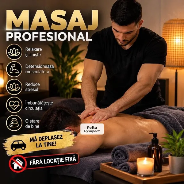 Masaj relaxant pentru bărbați la tine acasă